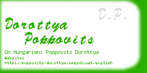 dorottya poppovits business card